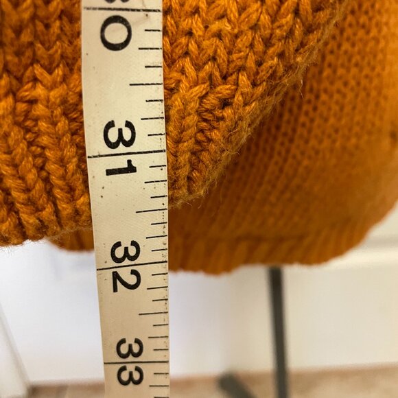 VTG BURNT ORANGE RAMIE AND COTTON LONG SWEATER SIZE M BY CHRISTIE & JILL - Picture 6 of 9